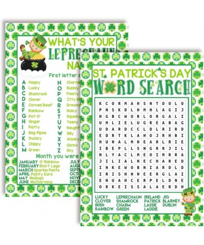 St. Patrick's Day Word Search Leprechaun Name Holiday Fill in Game Cards Ten 5" x 7" Fill in The Blank Cards by AmandaCreatio...