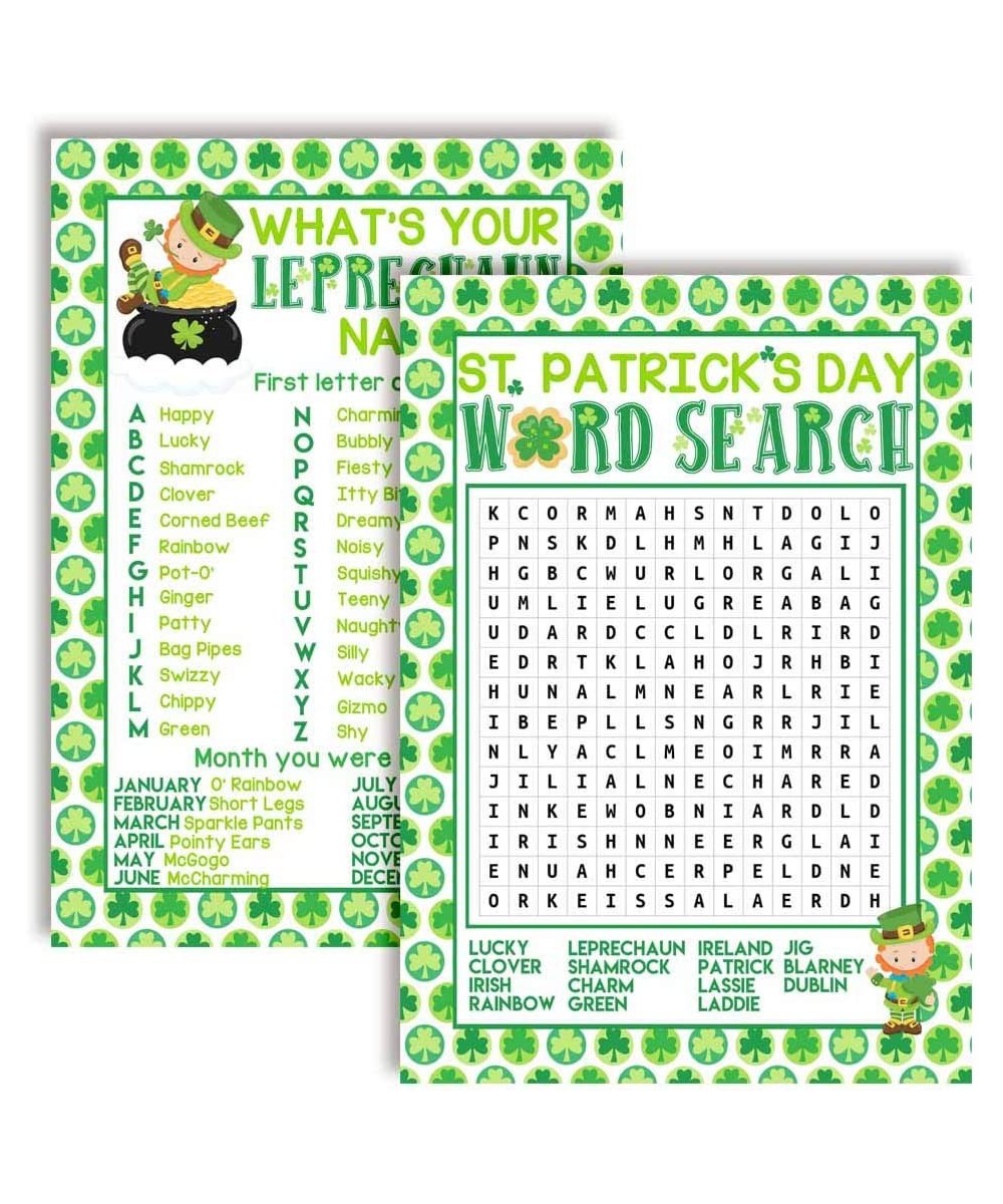 St. Patrick's Day Word Search Leprechaun Name Holiday Fill in Game Cards Ten 5" x 7" Fill in The Blank Cards by AmandaCreatio...