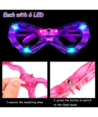 18 Pcs LED Glasses for Kids Halloween Light Up Glasses 5 Colors 6 Shapes Neon Sunglasses Glow in the dark Party Favors Suppli...