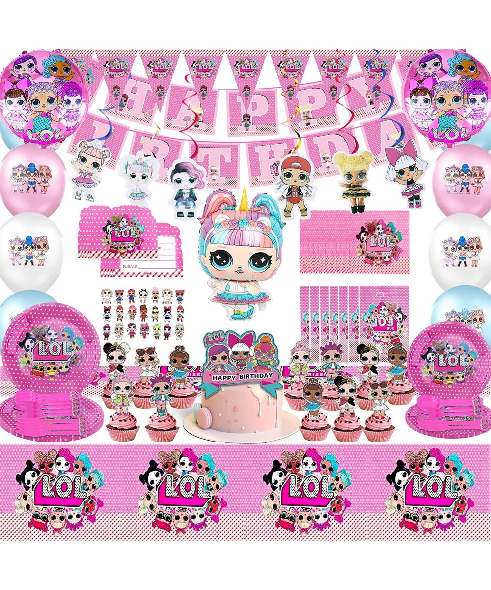 195Pcs Surprise Birthday Party Supplies Surprise Party Decorations Include Birthday Banner Cake & Cupcake Topper Tablecloth P...