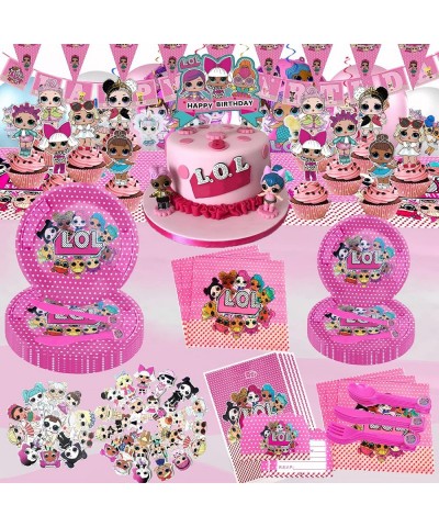 195Pcs Surprise Birthday Party Supplies Surprise Party Decorations Include Birthday Banner Cake & Cupcake Topper Tablecloth P...