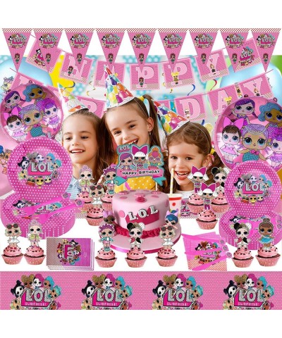 195Pcs Surprise Birthday Party Supplies Surprise Party Decorations Include Birthday Banner Cake & Cupcake Topper Tablecloth P...