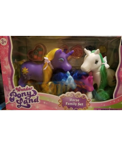 Wonder Pony Land -Little Pony Family Set of 4 Dream Collection $22.98 Play Figure Playsets