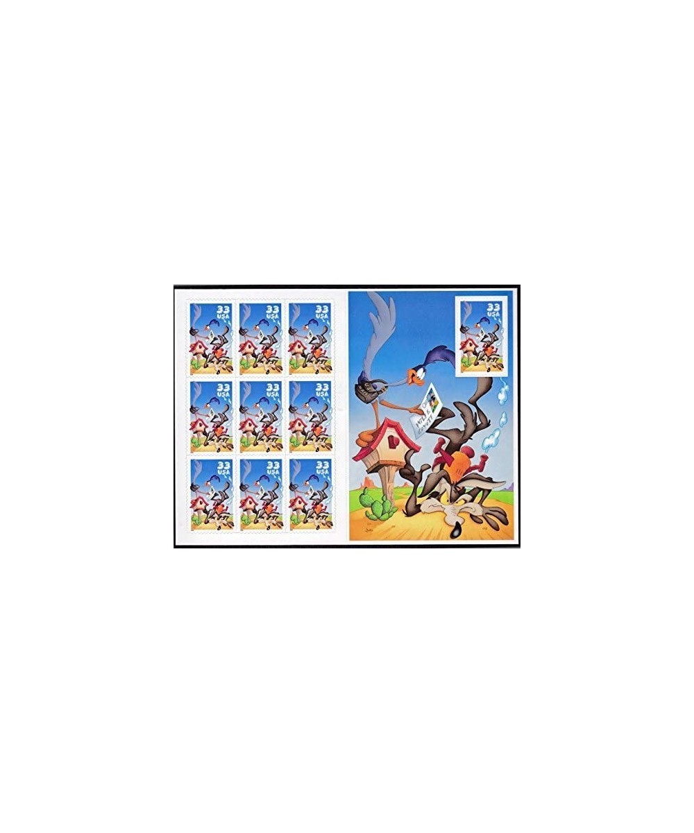 Wile E. Coyote & Road Runner Looney Tunes Sheet of 10 33-Cent Stamps US Scott 3391 $15.20 Collectibles Display & Storage