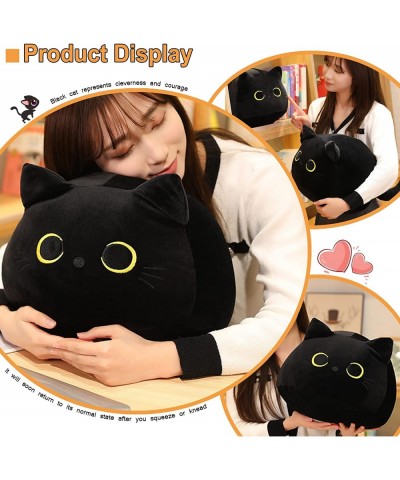 Plush Toy Black Cat Creative Cat Shape Pillow Cute Cat Plush Toys Stuffed Animal Pillow Cat Plush Toy Pillow for Girlfriend V...