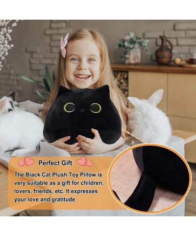 Plush Toy Black Cat Creative Cat Shape Pillow Cute Cat Plush Toys Stuffed Animal Pillow Cat Plush Toy Pillow for Girlfriend V...