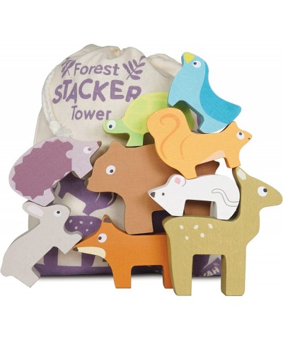 Wooden Petilou Forest Stacker Puzzle & Bag Educational Balancing Activities Toy | Great Gift for Kids and Toddlers | Suitable...