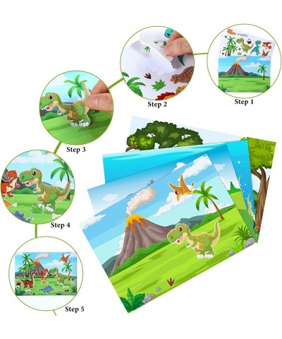 32 Sheets Scene Stickers for Kids Make Your Own Animal Mix and Match Sticker Jungle Farm Dinosaur Stickers Toddler DIY Sticke...