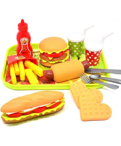 Toddler Girls Toys Play Food Pretend Set Food Green stem Kids Toys Burger Boys Pretend Play $22.65 Toy Kitchen Products