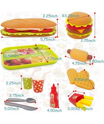 Toddler Girls Toys Play Food Pretend Set Food Green stem Kids Toys Burger Boys Pretend Play $22.65 Toy Kitchen Products