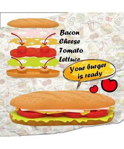 Toddler Girls Toys Play Food Pretend Set Food Green stem Kids Toys Burger Boys Pretend Play $22.65 Toy Kitchen Products