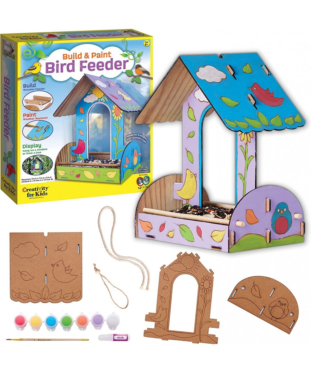 Build and Paint Bird Feeder Wood Craft Kit - DIY Bird House Kit for Children Outdoor Activities for Kids Age 6+ $24.60 Craft ...