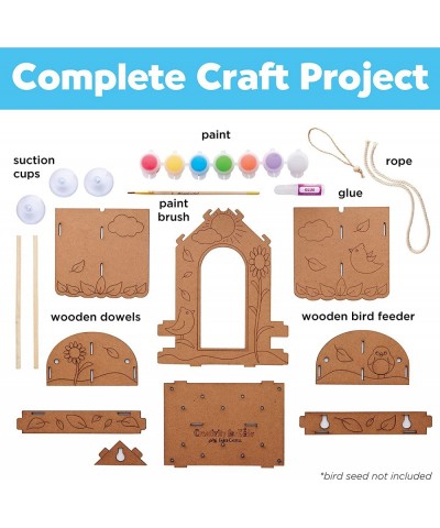 Build and Paint Bird Feeder Wood Craft Kit - DIY Bird House Kit for Children Outdoor Activities for Kids Age 6+ $24.60 Craft ...