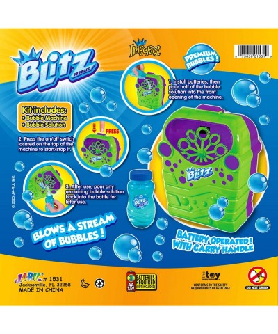 Blitz Bubble Stream Machine Blaster with Bubble Solution (Colors May Vary) for Kids Floats High Last Long Bubble Blower Machi...