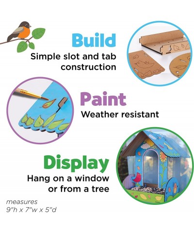 Build and Paint Bird Feeder Wood Craft Kit - DIY Bird House Kit for Children Outdoor Activities for Kids Age 6+ $24.60 Craft ...