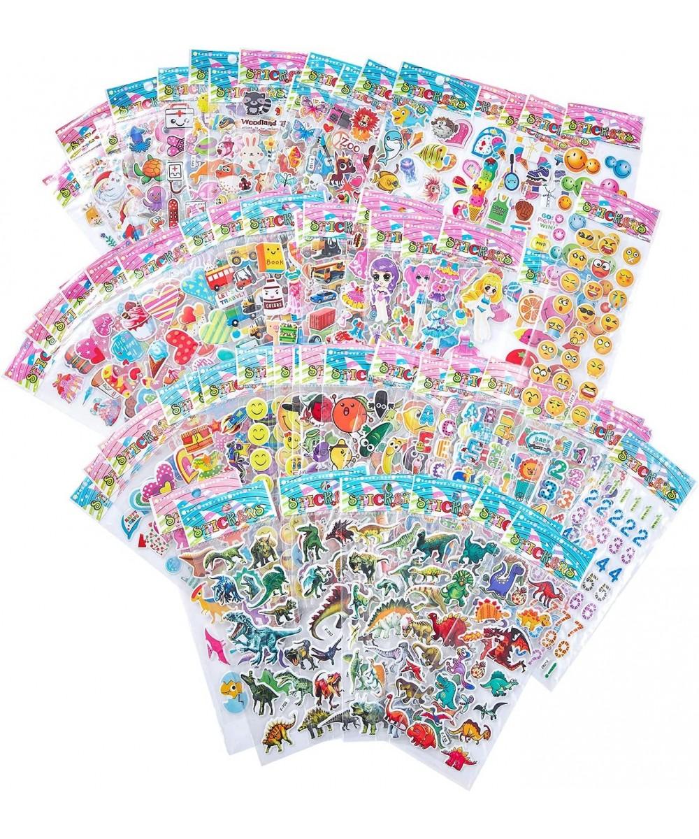 3D Stickers for Kids & Toddlers 1500+ Puffy Stickers for Scrapbooking Bullet Journal 66 Sheets Variety Pack Including Animals...