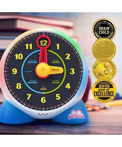 Learning Clock - Educational Talking Learn to Tell Time Teaching Light-Up Toy with Quiz and Music Sleep Mode - Toddlers & Kid...