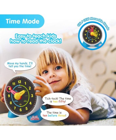 Learning Clock - Educational Talking Learn to Tell Time Teaching Light-Up Toy with Quiz and Music Sleep Mode - Toddlers & Kid...