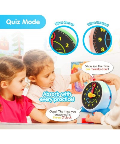 Learning Clock - Educational Talking Learn to Tell Time Teaching Light-Up Toy with Quiz and Music Sleep Mode - Toddlers & Kid...