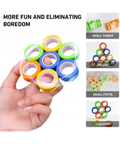 Fidget Spinner Magnetic Ring Stress Relief Toy with Bearing Focus Finger Spinner Fidget Toy to Relieve ADHD Anxiety for Adult...