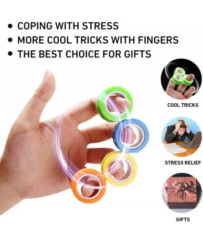 Fidget Spinner Magnetic Ring Stress Relief Toy with Bearing Focus Finger Spinner Fidget Toy to Relieve ADHD Anxiety for Adult...