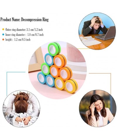 Fidget Spinner Magnetic Ring Stress Relief Toy with Bearing Focus Finger Spinner Fidget Toy to Relieve ADHD Anxiety for Adult...