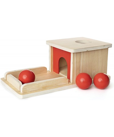 Montessori Object Permanence Box Wooden Toy Tray and Ball Drop w/ Three (3) Balls Baby First Learning Toys Imbucare Box $45.0...