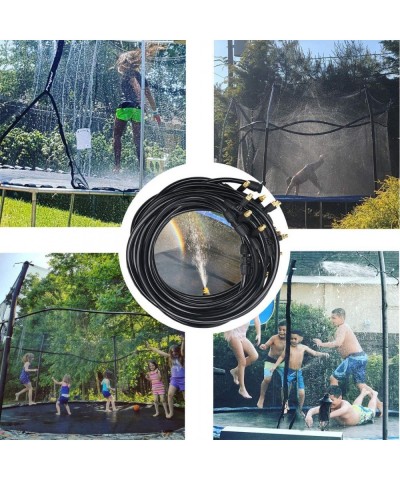 Trampoline Water Sprinkler Play for Kids Summer Outdoor Water Game Toys for Toddlers 50FT 14 Nozzles Misting Cooling System f...