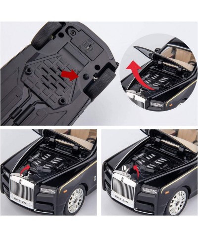 1/24 Rolls-Royce Phantom Model Car Zinc Alloy Pull Back Toy Diecast Toy Cars with Sound and Light for Kids Boy Girl Gift(Blac...