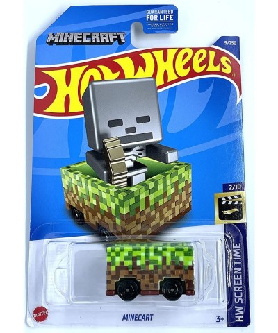 2022 - Minecart 9/250 [Green/Brown] - HW Screentime 2/10 $15.95 Kids' Play Cars & Race Cars