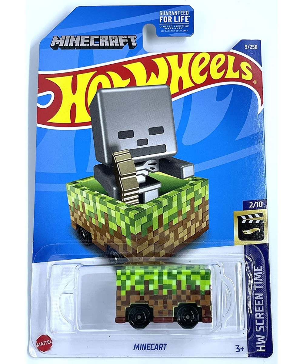 2022 - Minecart 9/250 [Green/Brown] - HW Screentime 2/10 $15.95 Kids' Play Cars & Race Cars