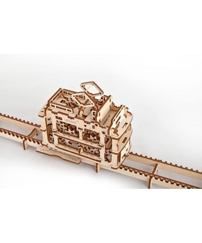 Tram with Rails - 3D Puzzle Self Propelled Mechanical Wooden Model $49.97 3-D Puzzles