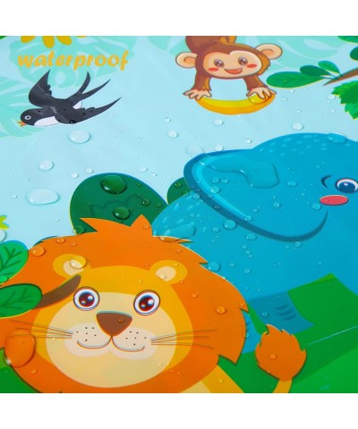 2pcs 86.6 x 51.2 inch Jungle Safari Party Table Cover Decoration Safari Animal Theme Tablecloth for Zoo Jungle Animal Birthda...