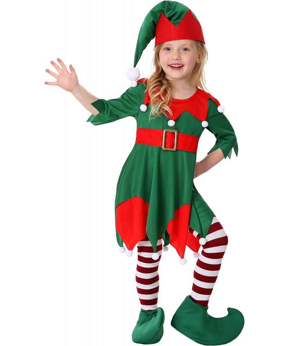 Santa's Helper Elf Costume for Toddler Girls $43.69 Kids' Costumes