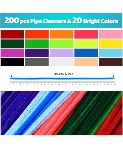 200psc 20colors Pipe Cleaners Chenille Stems Pipe Cleaners for Crafts Pipe Cleaner Crafts Art and Craft Supplies … $16.02 Cra...