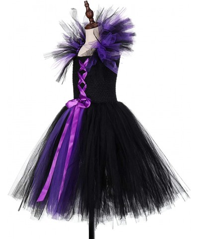 Halloween Vampire Witch Costume for Girls 1-12Y with Horns Headband $64.88 Kids' Costumes