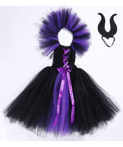 Halloween Vampire Witch Costume for Girls 1-12Y with Horns Headband $64.88 Kids' Costumes