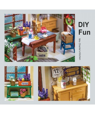 DIY Miniature Dollhouse Kit Kitchen Diorama Scale Model Gifts for Teens/Adults (Mrs Charlie's Dinning Room) $28.54 Dollhouse ...