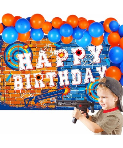 61 Pieces Dart Battle Party Decorations Supplies Kit dart battle Party Backdrop Balloons Set Shooting Target Gun Theme Party ...