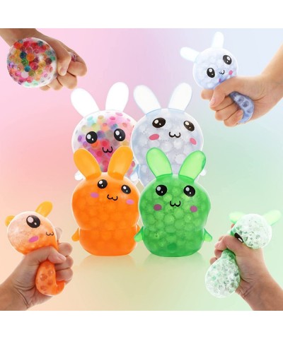 4 Pack Squishy Easter Bunny Stress Balls Toy for Kids Adults Stress Relief Fidget Balls Filled with Water Beads to Relax East...