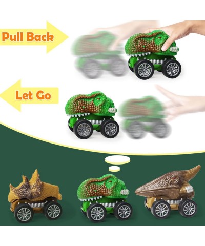 Dinosaur Toy Truck for Kids 3-7 with Flashing Lights Music and Roaring Sound 10 in 1 Dinosaur Toys for Boys and Girls 3 Pull ...