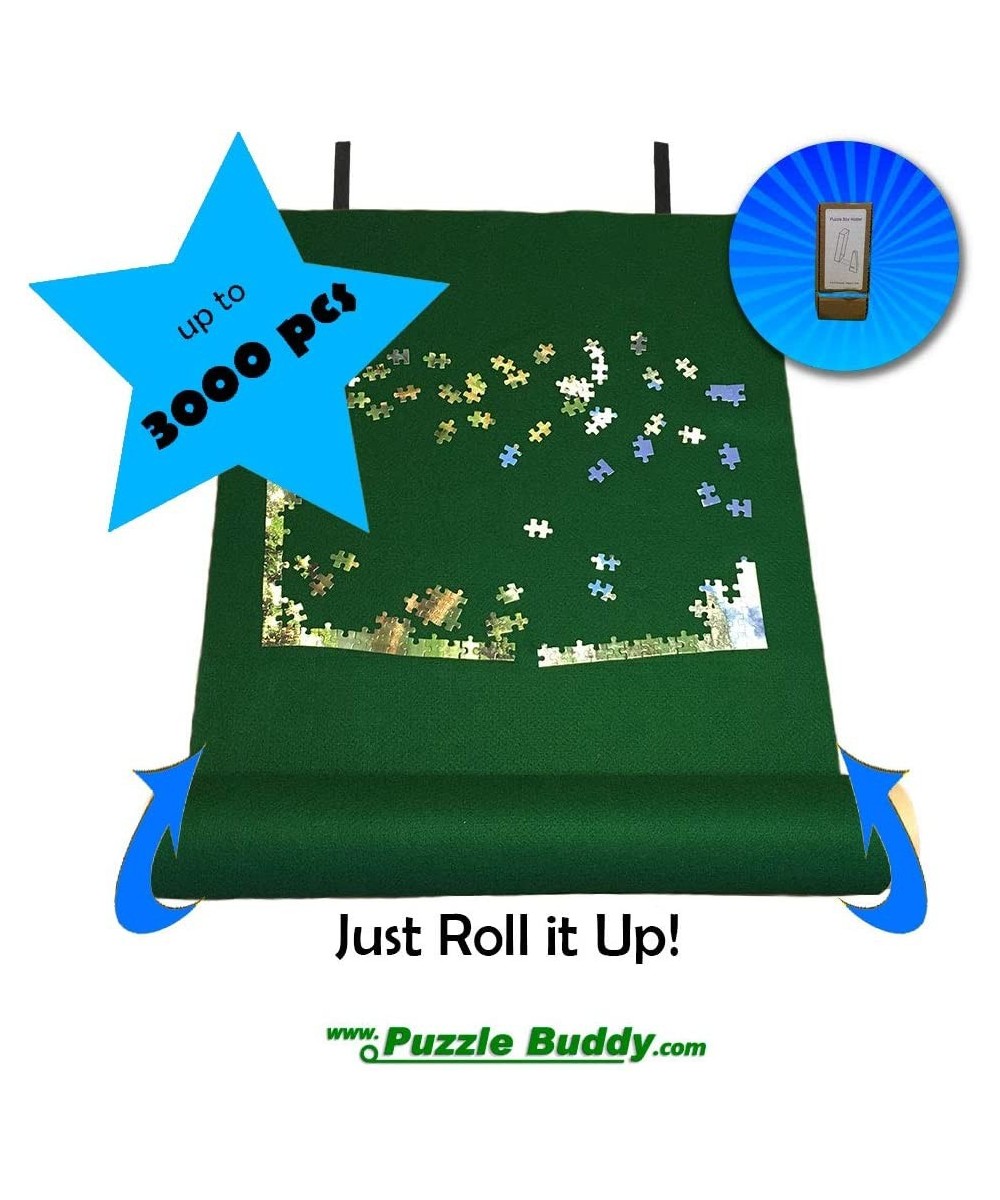 Puzzle Buddy:Roll Up Felt Mat | Securely Store Transport Unfinished Puzzles (Includes Box Stand) Perfect for Grandparents Gra...