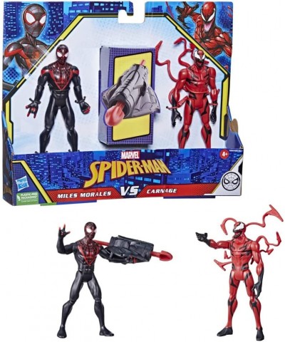 Marvel Miles Morales Vs Carnage Battle Packs 6-Inch-Scale and Carnage Figure 2-Pack Toys for Kids Ages 4 and Up $42.32 Action...