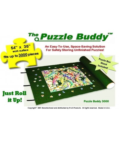 Puzzle Buddy:Roll Up Felt Mat | Securely Store Transport Unfinished Puzzles (Includes Box Stand) Perfect for Grandparents Gra...