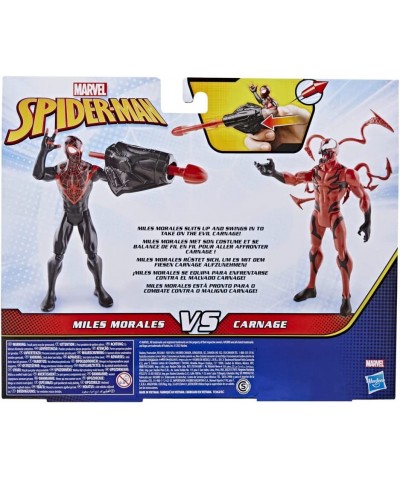 Marvel Miles Morales Vs Carnage Battle Packs 6-Inch-Scale and Carnage Figure 2-Pack Toys for Kids Ages 4 and Up $42.32 Action...