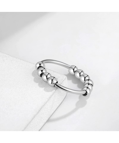 Fidget Rings for Anxiety Fidget Ring for Women Men Anti Anxiety Rings Spinner Ring with Beads Stress Relief Ring Worry Rings ...