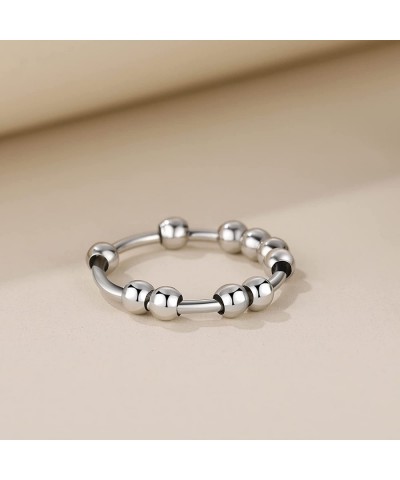 Fidget Rings for Anxiety Fidget Ring for Women Men Anti Anxiety Rings Spinner Ring with Beads Stress Relief Ring Worry Rings ...