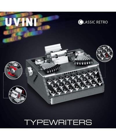 Uvini Adult Building Set Classic Retro Series Typewriters Adult Building Set Construction Brick Set Best Gift for Adult Teens...