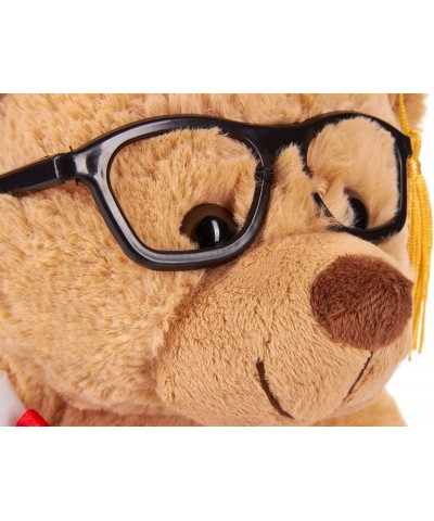 Teddy Bear Stuffed Plush Animal with Glasses Diploma and Square Academic Cap - Cuddly Toy for Graduation High School or Unive...