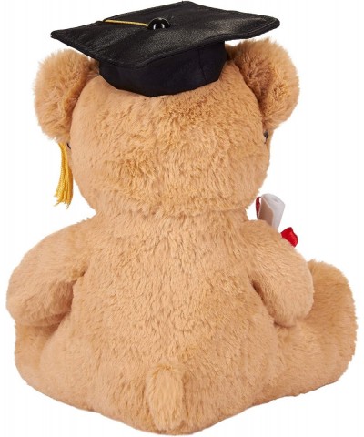 Teddy Bear Stuffed Plush Animal with Glasses Diploma and Square Academic Cap - Cuddly Toy for Graduation High School or Unive...